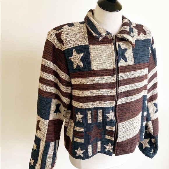 Shaver Lake Woven Star and Stripe Print Jacket - Picture 3 of 8